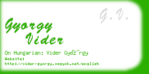 gyorgy vider business card